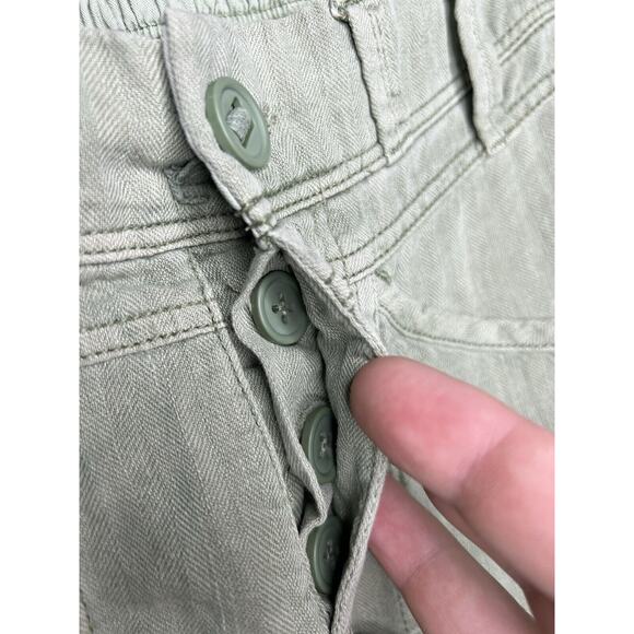 Free People Women’s Green Size XS Skinny Pants Large Pockets Stretchy Waist Band - Picture 8 of 12